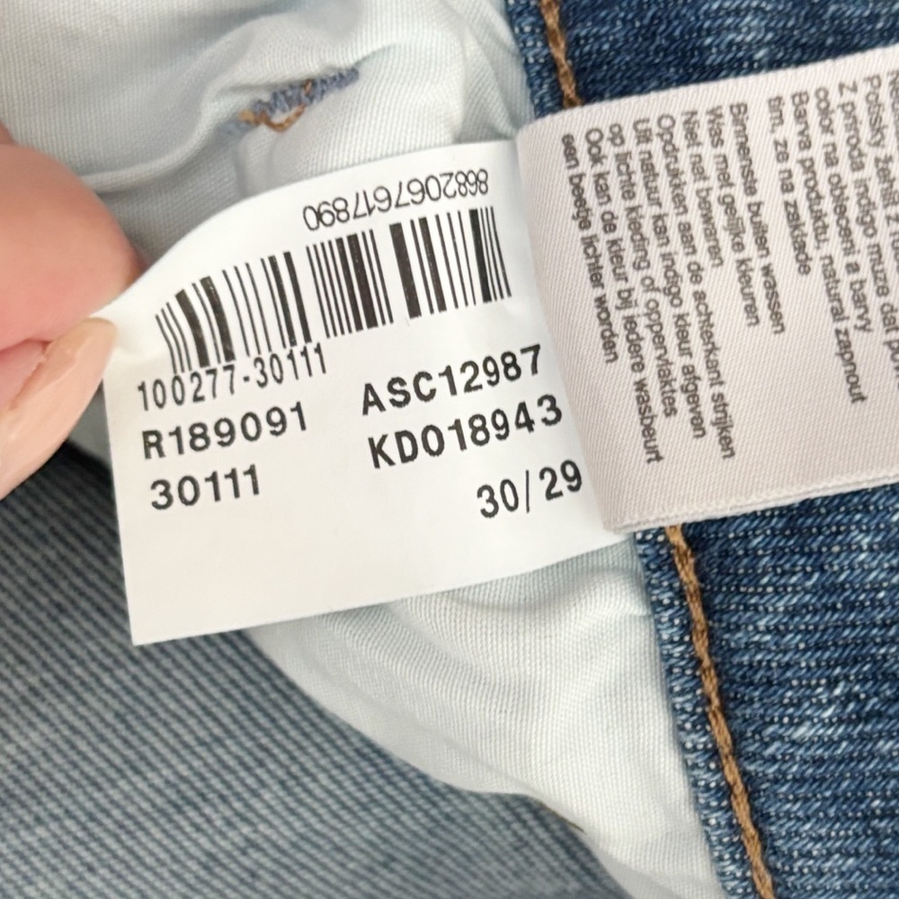 Mavi Cindy Mom Jeans High Rise Stretch Distressed Denim Ripped Knees 30 - Picture 12 of 14